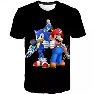 Kids Summer Mario and Sonic 3D T-shirt